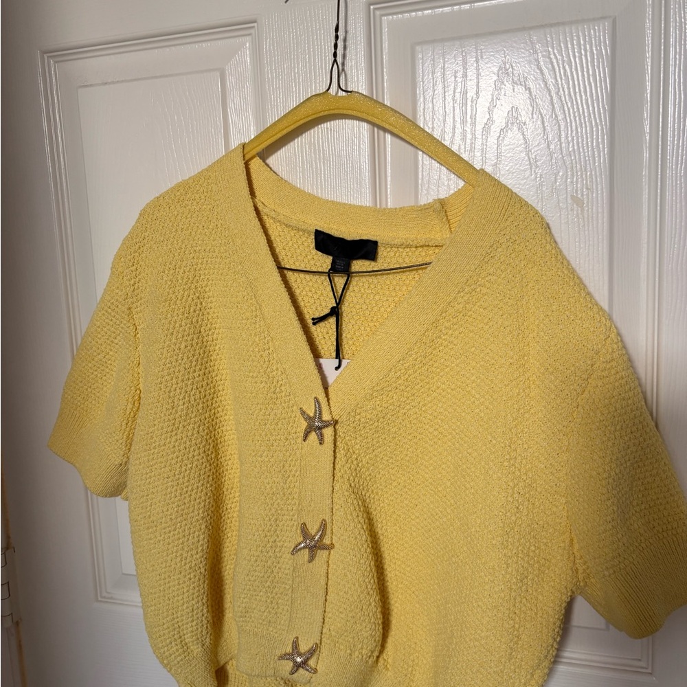 Zara Yellow Cardgian NWT